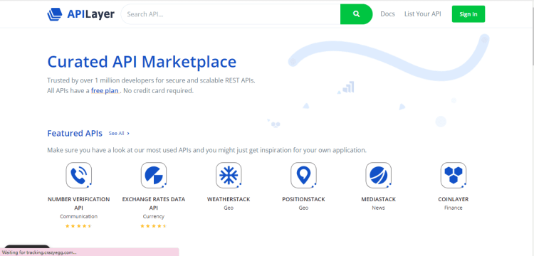 APILayer marketplace 