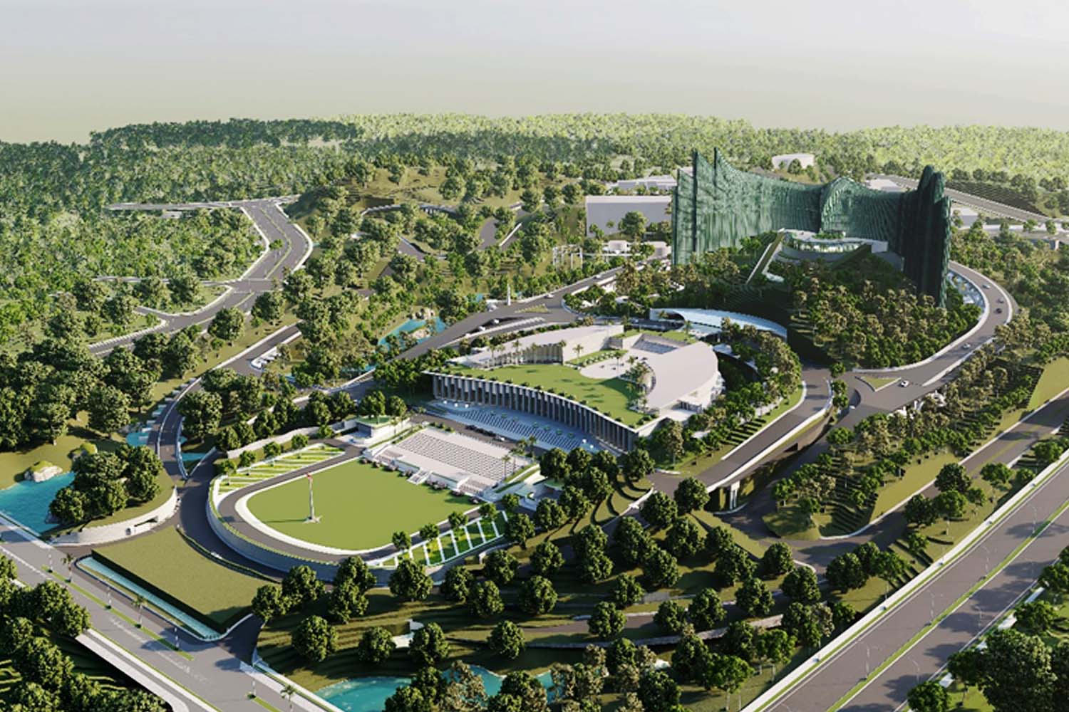 Desain Kantor Presiden, Istana Negara dan Lapangan Upacara di IKN