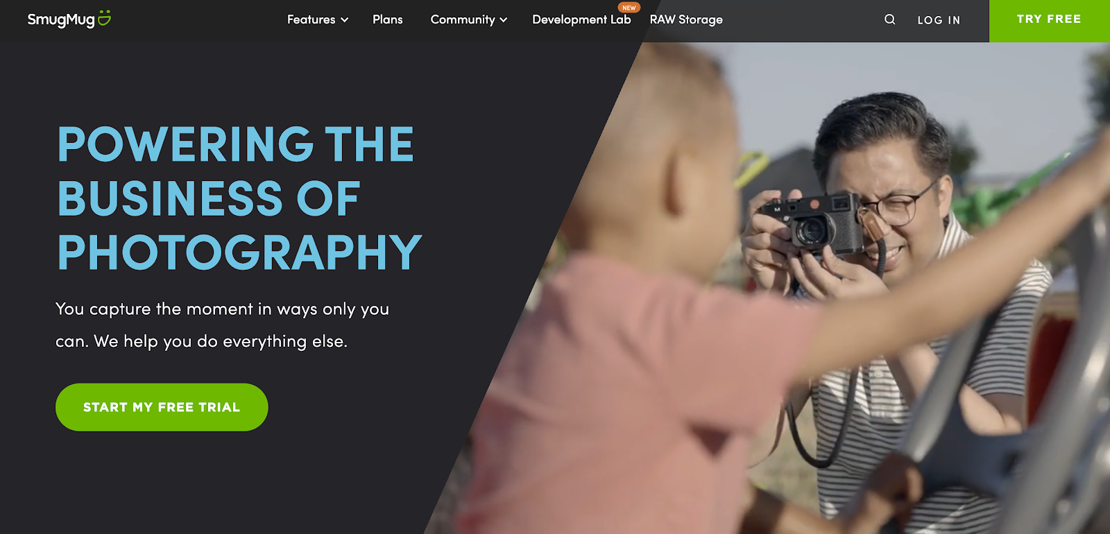 SmugMug is a website builder specifically focused on photographers. 