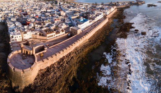 Essaouira walls along the coast