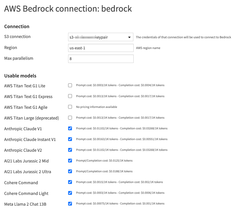 Easily connect to third-party model hubs like AWS Bedrock.