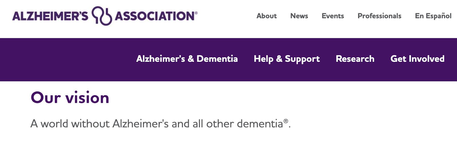 Best Vision Statement Examples: Alzheimer's Association