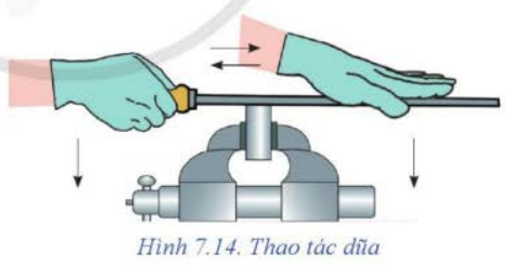 A diagram of hands holding a screwdriver</p>
<p>Description automatically generated