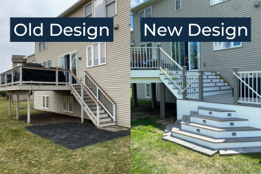 reasons why deck contractors fail old vs new multi tier outdoor living space design custom built michigan