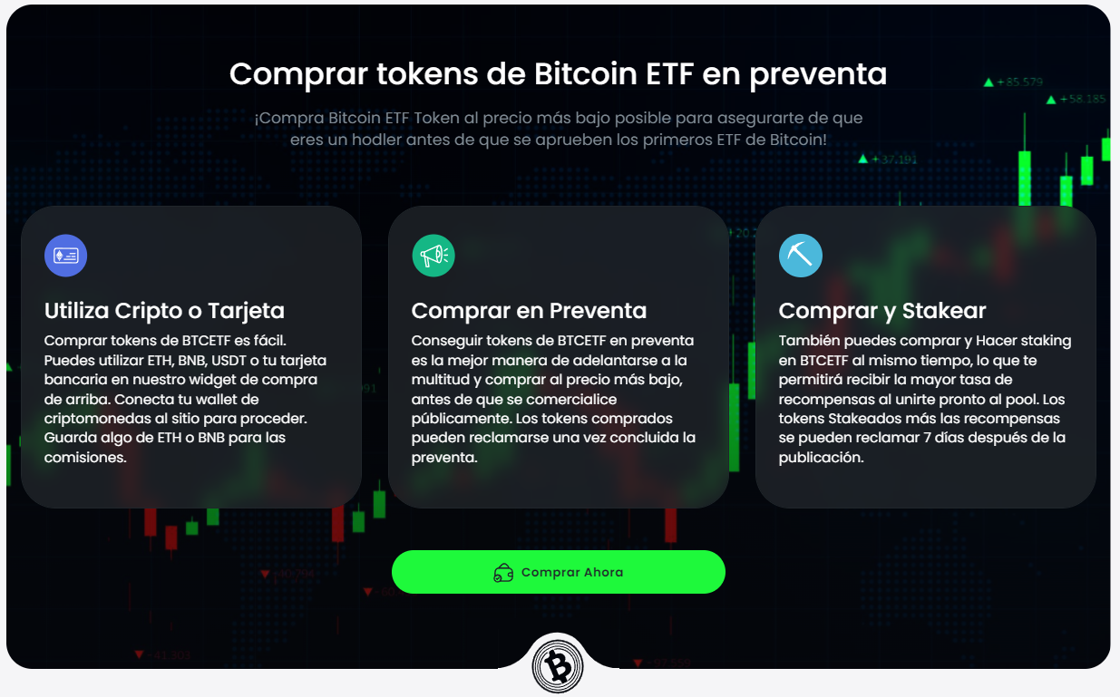 Preventa de Bitcoin ETF Token