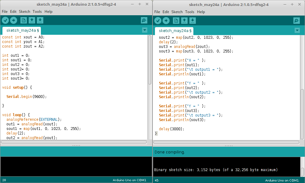 How to interface ADXL 335 with Arduino