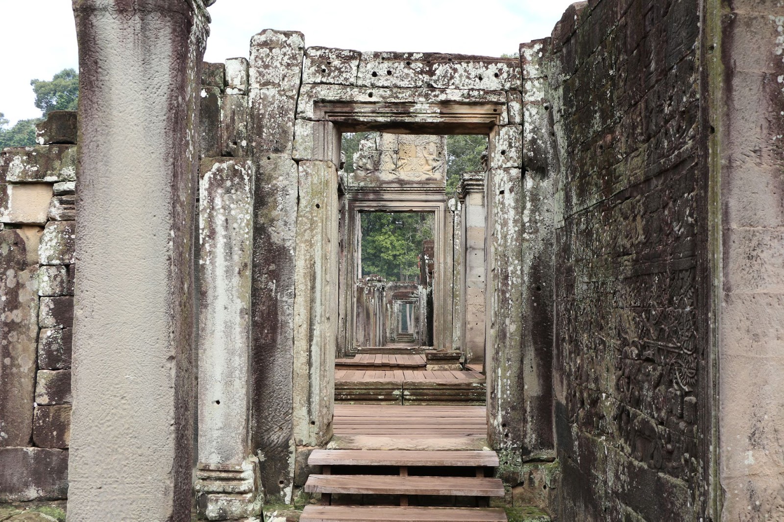 3 days in Siem Reap. This is one of the long passageways at Bayon.