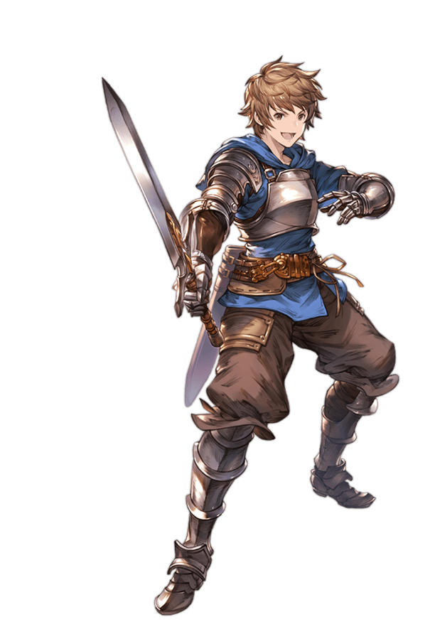 A promotional image of the male protagonist from Granblue Fantasy: Relink. 
