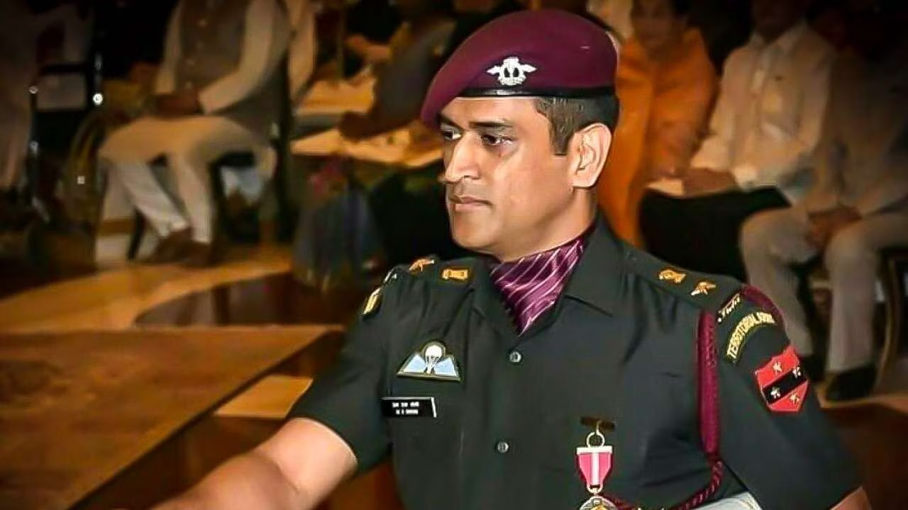 Dhoni in Army