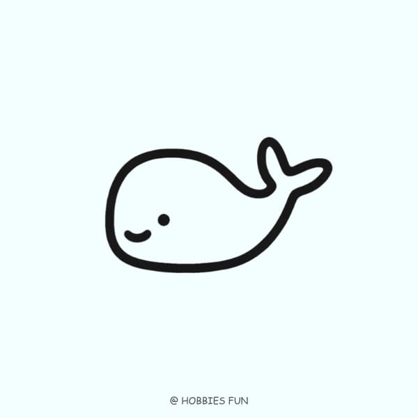 Simple Whale Drawing
