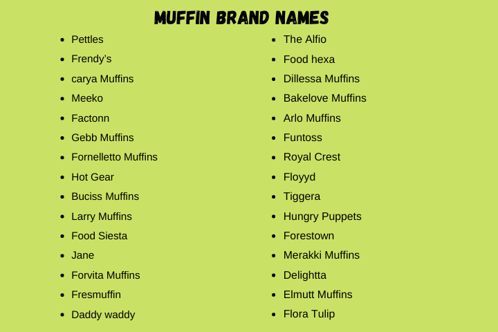 Muffin Brand Names