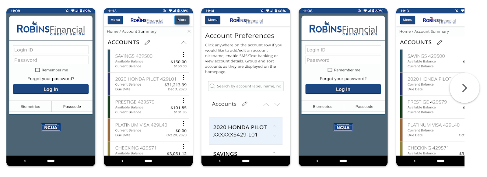 robins federal credit union app