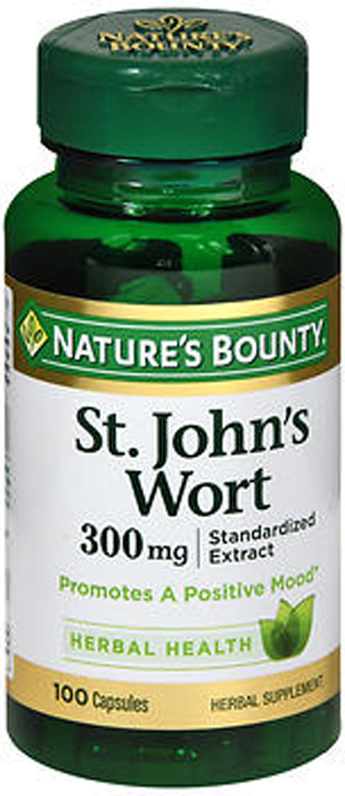 Nature's Bounty St. John's Wort Herbal Supplement 300 mg - 100 Capsules