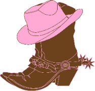 A cowboy hat and boots

Description automatically generated
