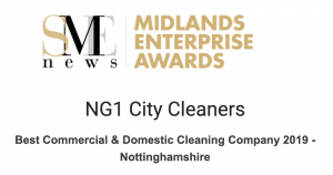 Award for best commercial and domestic cleaning company in Nottingham