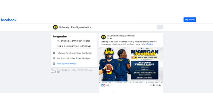 sports marketing campaign of University of Michigan