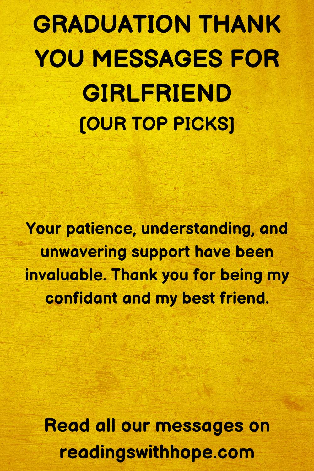 Graduation Thank You Message for girlfriend
