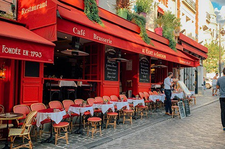 Example of a Bistro, tables outside 2