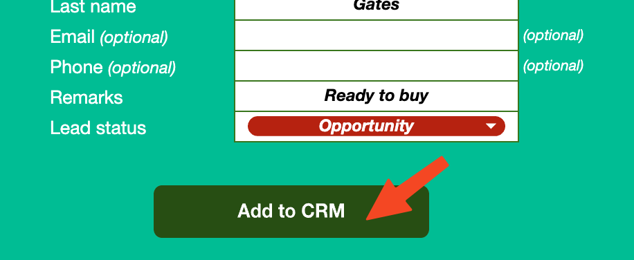 Add new lead to CRM