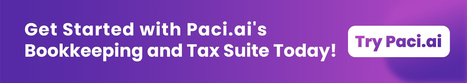 Prompt users to explore Paci.ai's bookkeeping and tax suite for financial management purposes