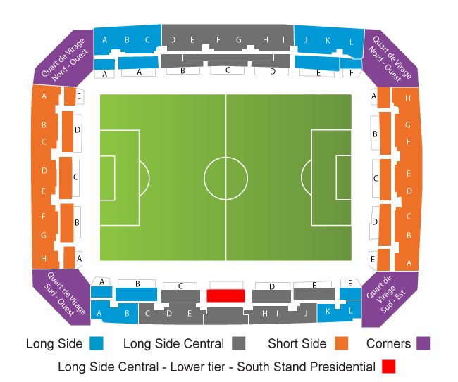 Stade de la Meinau Seating Plan 