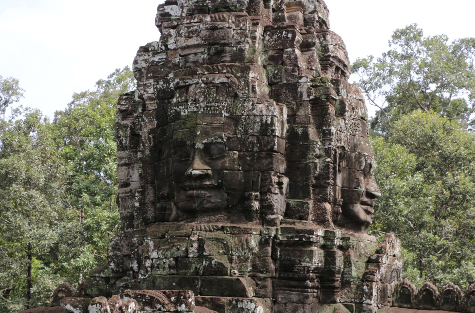 One of the many stone faces at Bayon which was the second of our interesting places in Siem Reap.
