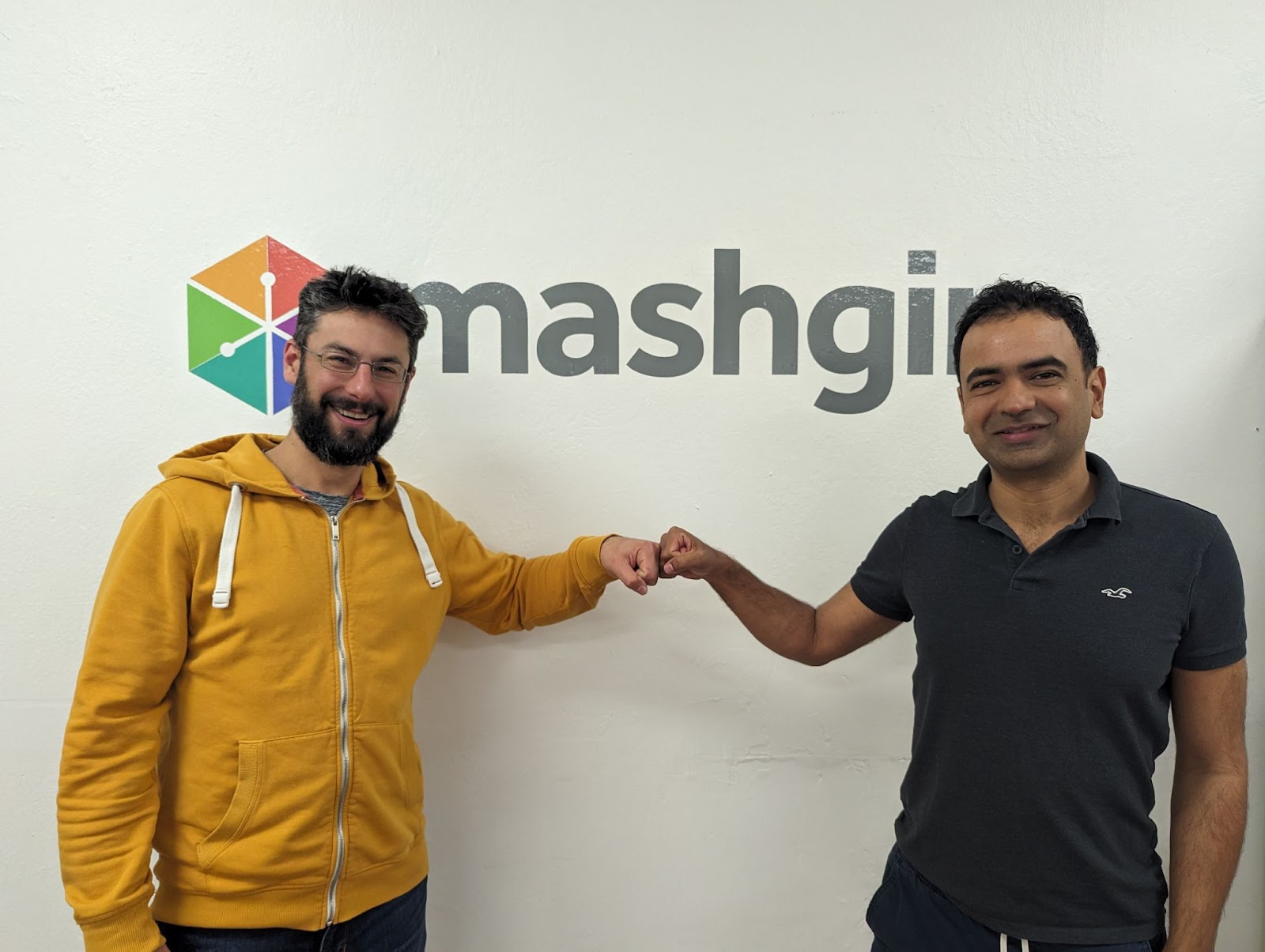 Dobromir Montauk with Mashgin Co-Founder Abhinai Srivastava