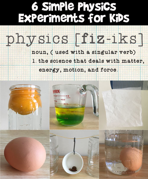 simple physics experiments for middle school