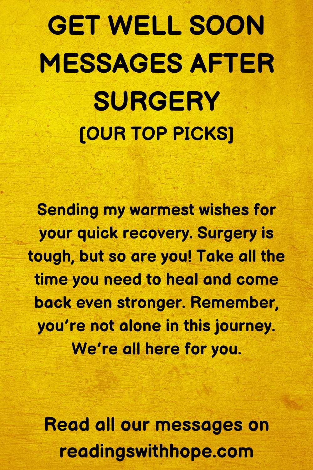 Get Well Soon Message after Surgery