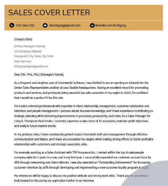 how to write a short cover letter