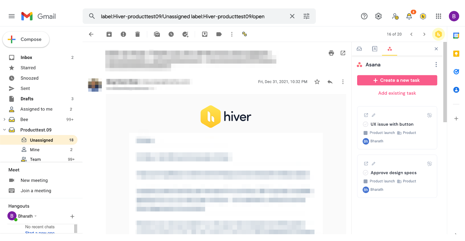 Hiver-Asana-integration