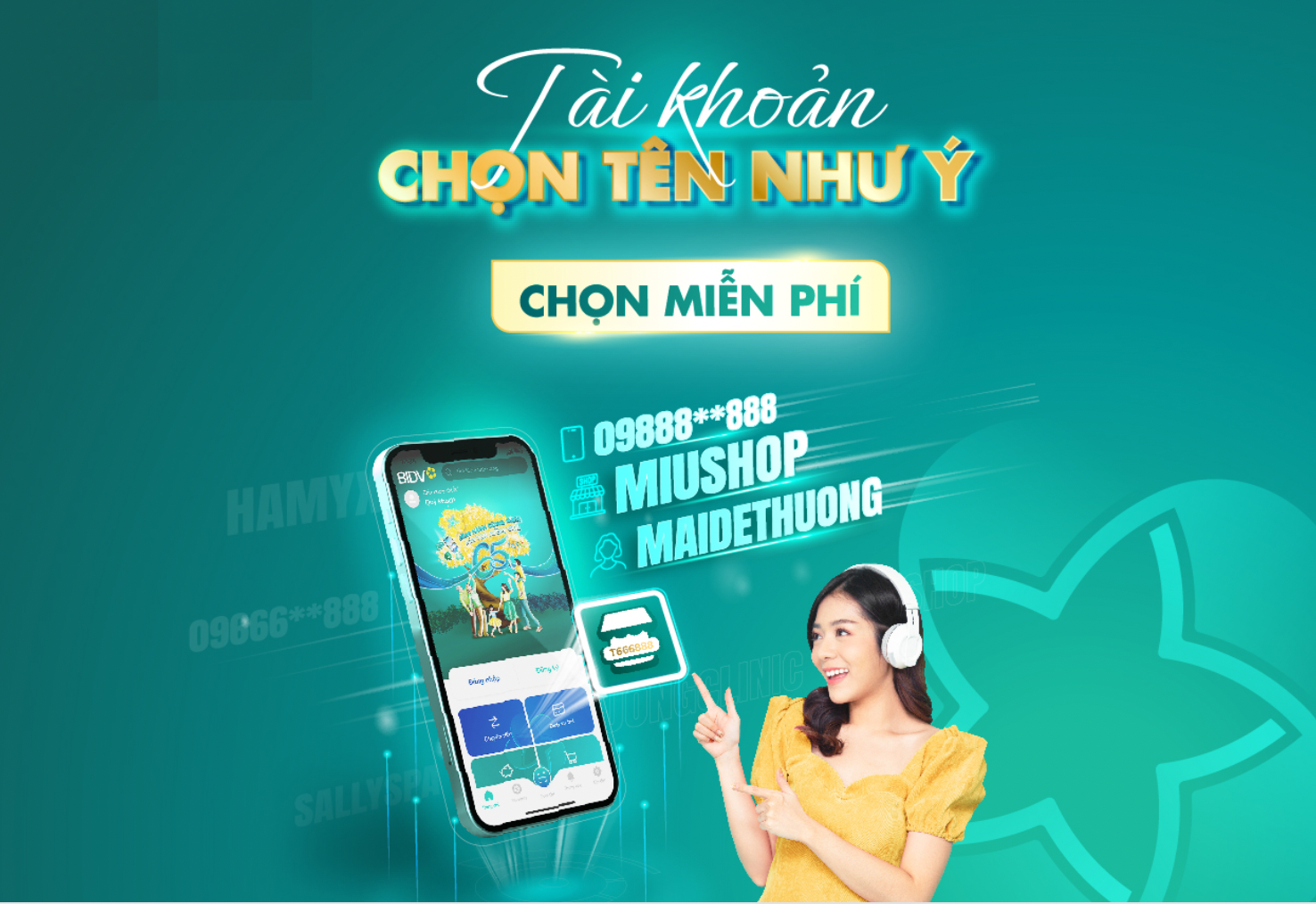 Khách hàng được miễn phí khi mở tài khoản ngân hàng trùng số điện thoại