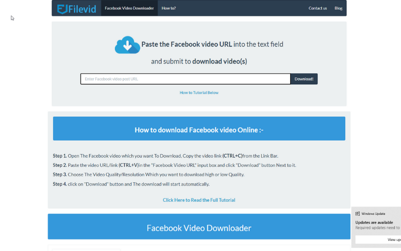 Tải livestream trên Facebook bằng phần mềm - Filevid