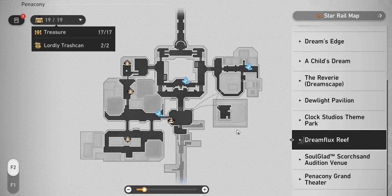 Honkai: Star Rail  Dreamflux Reef Chest And Lordly Trashcan Locations