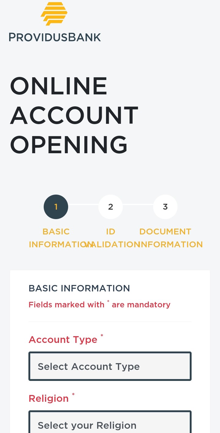 Open Providus Bank savings account fully online 2024 enter your details 
