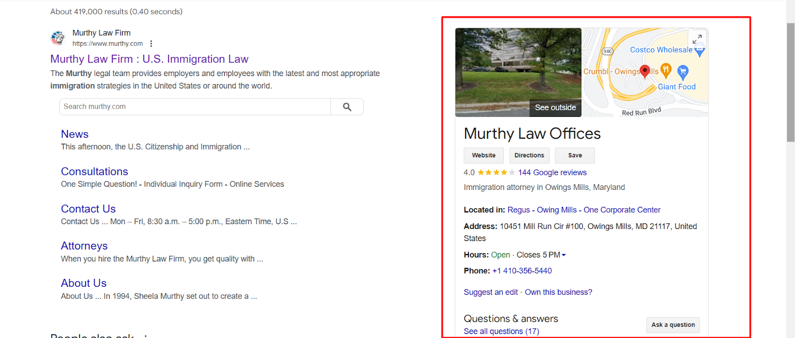 Set up Google My Business for Immigration lawyer Firm: