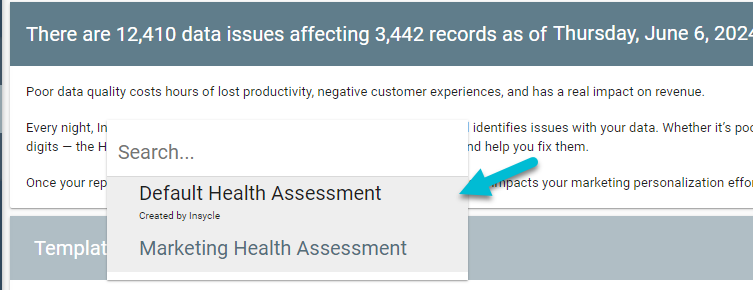 health assessment dashboards