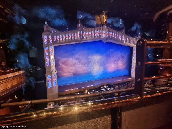 View from seat Circle A32 at Prince of Wales Theatre in London for The Book of Mormon