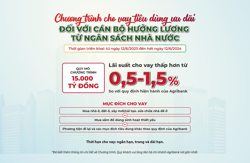 Công chức vay vốn ngân hàng Agribank