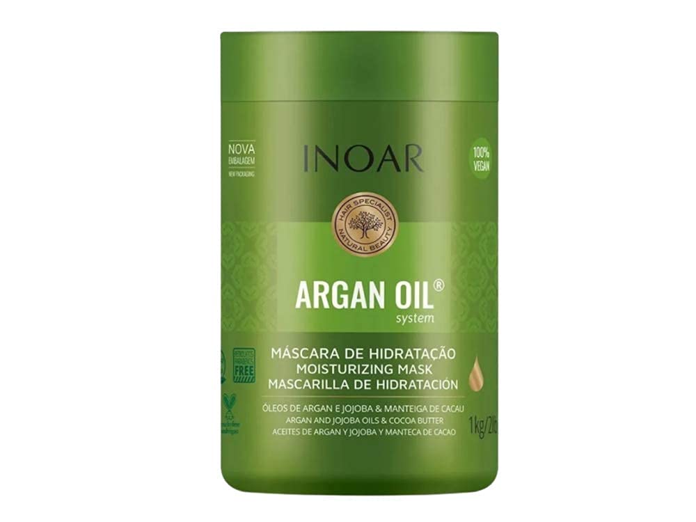 Máscara de Hidratação Argan Oil 1L, Inoar 1 kg (Pacote de 1)