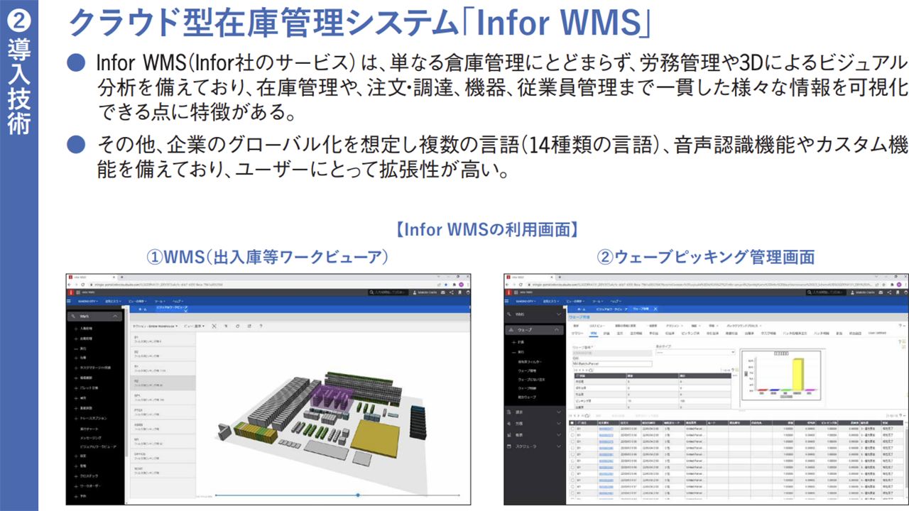 クラウド型在庫管理システム「Infor WMS」