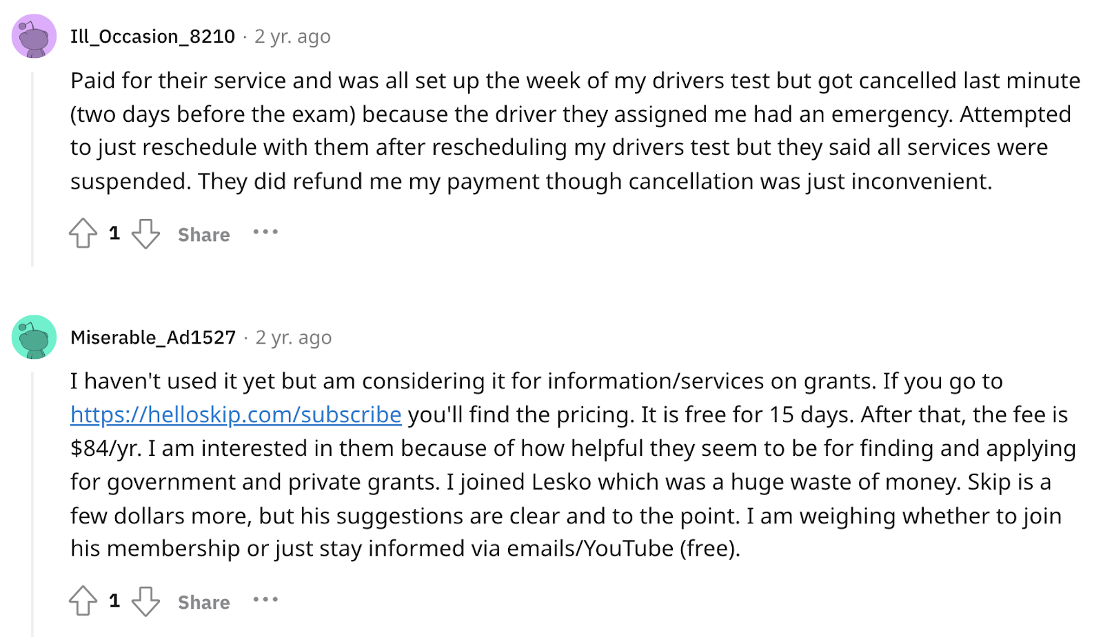 Skip reviews reddit
