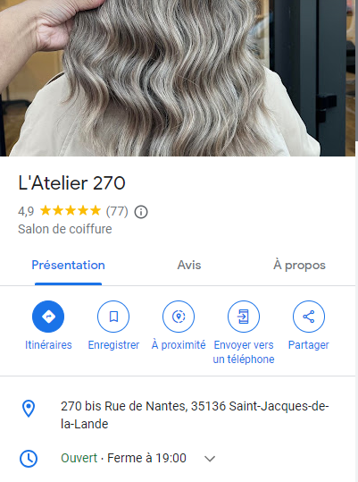 fiche google my business coiffeur barber rennes