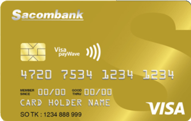 Thẻ tín dụng quốc tế Sacombank Visa Gold