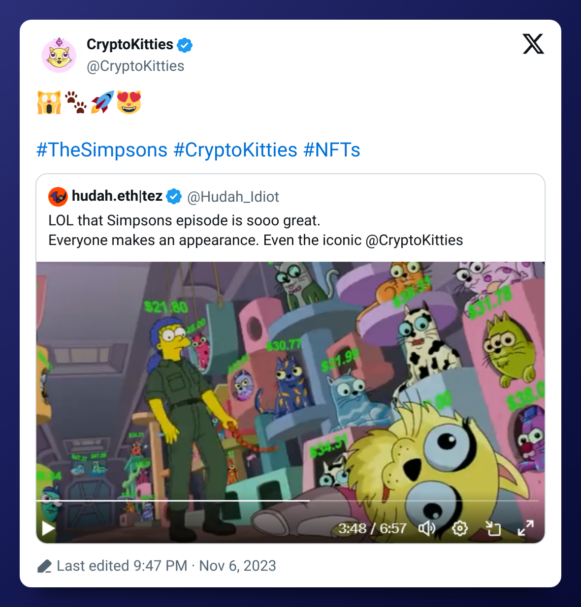 https://x.com/CryptoKitties/status/1721562572850143389?s=20