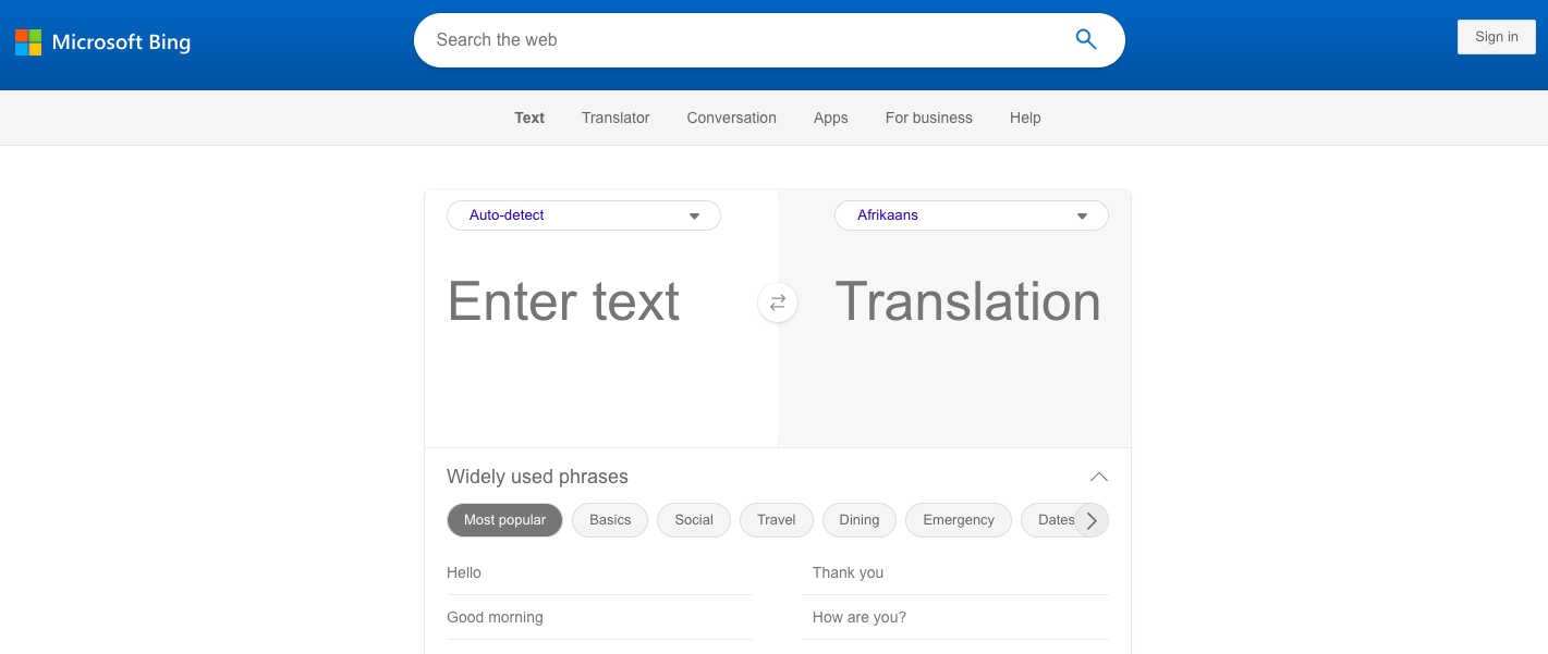 Using Bing Translate to translate document files