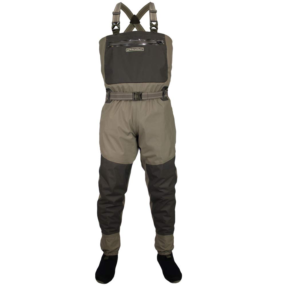 Paramount Outdoors Deep Eddy Breathable Stockingfoot Fly Fishing Chest Wader Regular and Stout Sizes Elk X-Large