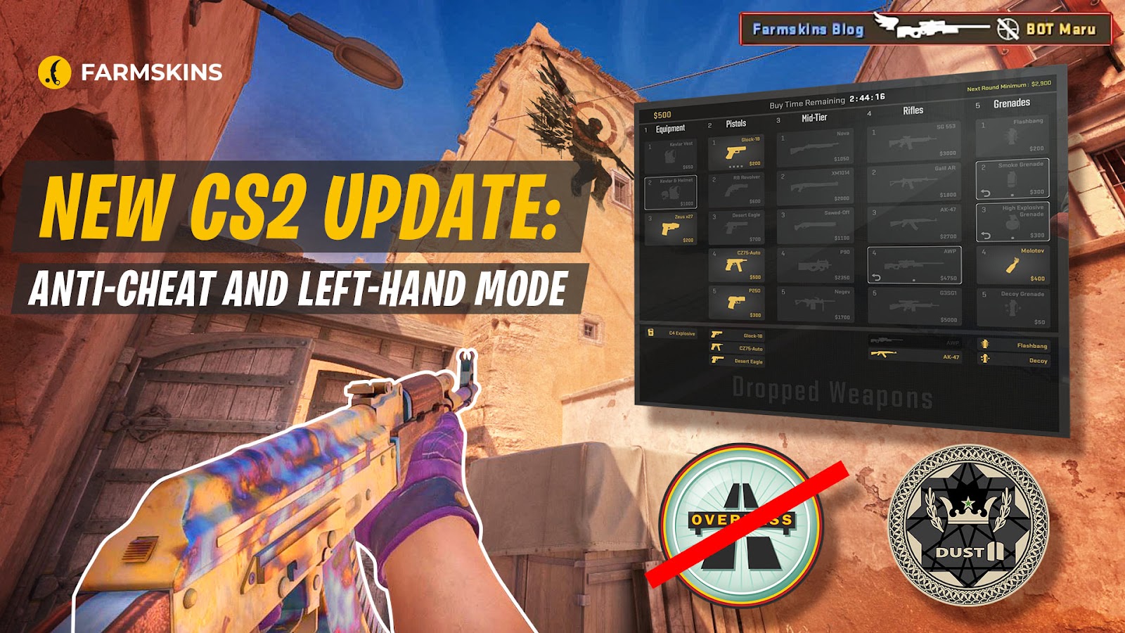 New CS2 Update: Anti-Cheat, Patrol, and Left-Hand Mode