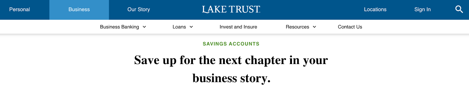LTCU business savings accounts